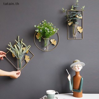Tatain Ginkgo Biloba แจกันต้นไม้ พร้อมหลอดทดสอบ สําหรับตกแต่งผนังบ้าน