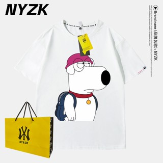 เสื้อยืดแขนสั้นลําลอง คอกลม ผ้าฝ้ายแท้ พิมพ์ลายการ์ตูนอนิเมะ Nyzk Co-Branded แฟชั่นฤดูร้อน สําหรับผู้หญิง