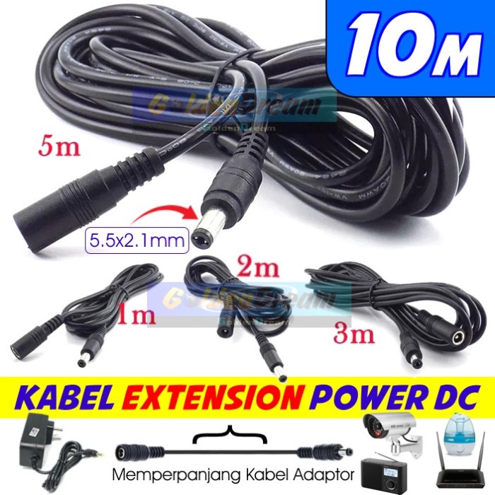 10 ม. ~ สายไฟ DC 5.5x2.1 สายไฟ LED