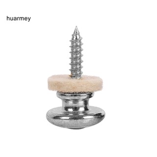 Huarmey หมุดสกรูล็อคสายกีตาร์ เบส หัวแบน กันลื่น