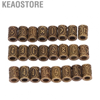 Keaostore Hair Tube Beads  Large Hole Dreadlocks Soft Rustproof Fashion 24 PCS Varieties Pattern Long Lasting Flexible for Wedding