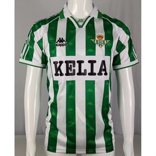 เสื้อกีฬาลําลอง Betis Home สไตล์วินเทจ 96-97