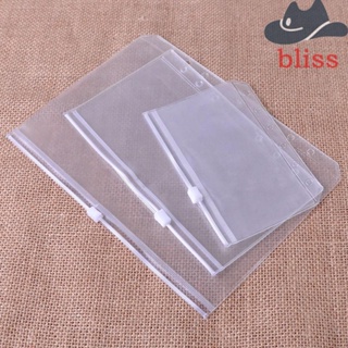 BLISS กระเป๋าโฟลเดอร์ PVC มีซิป ทนทาน สําหรับใส่เอกสาร