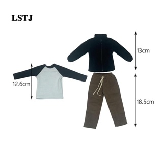 [Lstjj] เสื้อแจ็กเก็ต ผ้าฟลีซ และกางเกง แฮนด์เมด 1/6 12 นิ้ว อุปกรณ์เสริม สําหรับตุ๊กตา 3 ชิ้น