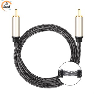 【IS】สายเคเบิลเชื่อมต่อไนล่อนถักโคแอ็กเชียล Hifi 5.1 Spdif Rca To Rca Male To Male