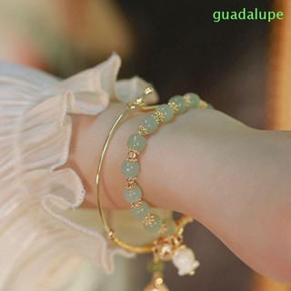 Guadalupe สร้อยข้อมือ จี้รูปดอกบัวน่ารัก สีทอง แฮนด์เมด สร้างสรรค์ สําหรับผู้หญิง