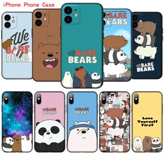 Rcz32 เคสโทรศัพท์มือถือ ซิลิโคนนุ่ม ลายการ์ตูนหมี we bare bears สําหรับ iPhone 12 11 Pro X XS Max Mini