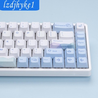 [Lzdjhyke1] ปุ่มกดคีย์บอร์ด PBT 129 คีย์ ติดตั้งง่าย แบบเปลี่ยน สําหรับคีย์บอร์ด Mechanical 60 61 64 68 คีย์