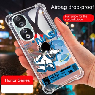 เคสโทรศัพท์ซิลิโคนใส กันกระแทก ลายอวกาศ NASA สําหรับ Honor 90 Pro 5G honor90 Lite X8a 5G X6s X6 Magic 5 Lite