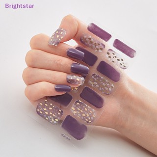 Brightstar สติกเกอร์ติดเล็บ มีกาวในตัว แฟชั่น สําหรับตกแต่งเล็บ