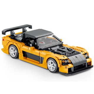 ใหม่ ชุดของเล่นตัวต่อ รถแข่ง รถสปอร์ต MOC Technic Speed JDM Static FD RX7 1:12 DIY 1482 ชิ้น