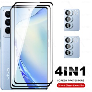 ฟิล์มกระจกนิรภัยกันรอยหน้าจอกล้อง 4in1 สําหรับ Vivo V27 Pro 5G 6.78 นิ้ว Vavo V27Pro Vovi V 27 VivoV27 VivoV27Pro 2023