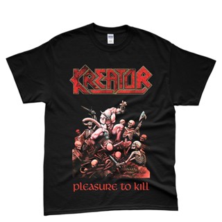 [UNISEX] พร้อมส่ง GILDAN เสื้อยืดผ้าฝ้าย 100% พิมพ์ลาย VINTAGE BAND KREATOR PLEASURE