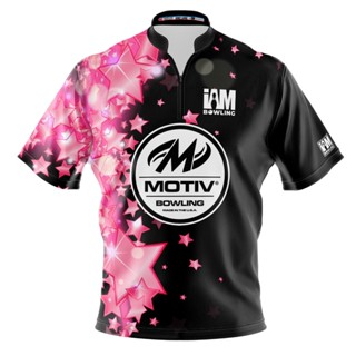 Motiv DS เสื้อโปโล แขนสั้น พิมพ์ลายโบว์ลิ่ง 2134-MT 3D