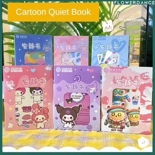 Sanrio Cartoon Children Sticker Game Quiet Book Label Cute Toy Game Sticker Diy Gift Sealing Label Decoration Supply Mymelody Kuromi flower