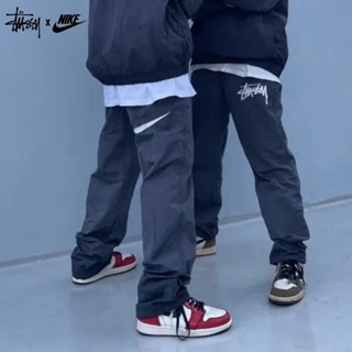 Nike×stussy กางเกงกีฬาลําลอง ทรงตรง ระบายอากาศ สไตล์สตรีท สีดํา เรียบง่าย แฟชั่นสําหรับทุกเพศ