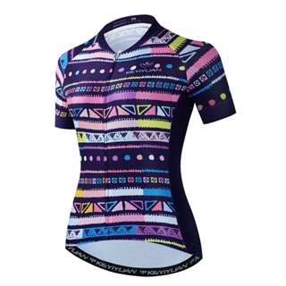 KEYIYUAN Short Sleeve Woman Road Bike Jersey Bicycle Shirts Ladies Cycling Clothing Abbigliamento  Mtb