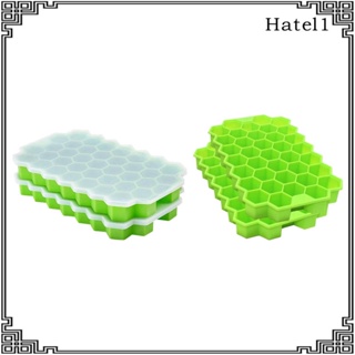 [Hatel] 2 Pieces Silicone Ice Cube Trays Reusable Ice Box for Chocolate Juice Coffee