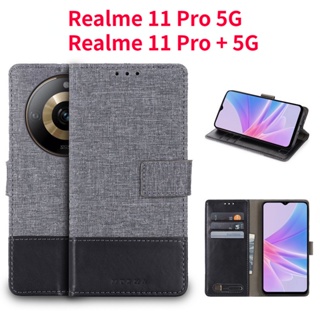 เคสโทรศัพท์มือถือหนัง ฝาพับ กันกระแทก ปิดด้านหลัง หรูหรา สําหรับ Realme 11Pro 11Pro+ 2023 11 Pro Plus 11 11Pro Pro+ 5G 2023