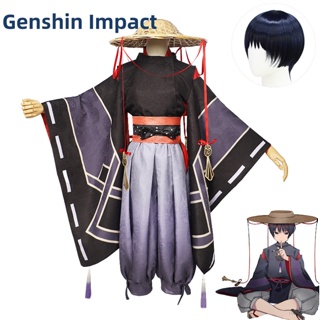 Yyds Genshin Impact Wanderer Kunikuzushi เสื้อโค้ท กางเกงขายาว ชุดคอสเพลย์ ชุดยูนิฟอร์มคอสเพลย์ ฮาโลวีน