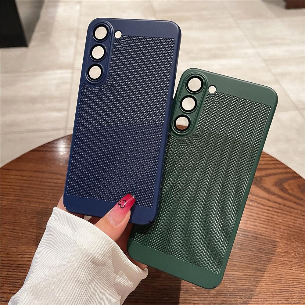 เคสโทรศัพท์ซิลิโคน ผิวด้าน ระบายความร้อน กระจายความร้อน กันกระแทก สําหรับ Samsung Galaxy S24 Ultra FE S24FE S24+ S24plus S 24 SamsungS24Ultra
