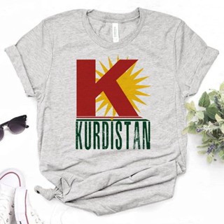 Kurdistan เสื้อยืด สไตล์ญี่ปุ่น สําหรับผู้หญิง 2000s