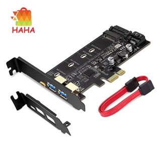 การ์ดอะแดปเตอร์ PCI-E เป็น USB 3.0 PCI Express 1 USB C และ 2 พอร์ต USB A M.2 NVME เป็น PCIe 3.0 พร้อมตัวยึด