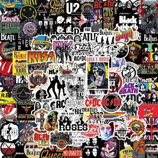 100Pcs/Set ❉ Mixed Rock Band . Rock'n'Roll Art Series 01 Stickers ❉ Waterproof DIY Fashion Decals Doodle Stickers