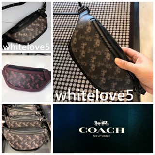 Rivington Belt Bag 7 With Horse And Carriage Print F88215 แท้ กระเป๋าคาดอก COAC H กระเป๋าสะพายข้าง