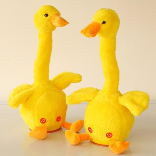 Youn Duck ตุ๊กตาเป็ดพูดได้ ร้องเพลง บันทึกซ้ําได้ สําหรับตุ๊กตา ปาร์ตี้ เรืองแสง