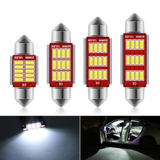 หลอดไฟ LED แคนบัส C10W C5W 31 มม. 36 มม. 39 มม. 42 มม. สีขาว สําหรับติดป้ายทะเบียนรถยนต์ อ่านหนังสือ 2 10 ชิ้น