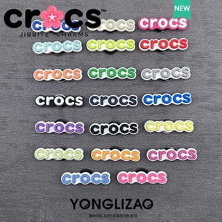 Jibbitz อุปกรณ์เสริมหัวเข็มขัด รูปโลโก้ตัวอักษร สําหรับตกแต่งรองเท้า crocs