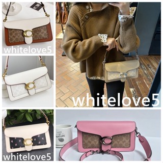 Shoulder Bag 26 With Signature Canvas 91215 แท้ หนังแท้ กระเป๋าสะพายข้าง ผู้หญิง COAC H กระเป๋าถือ