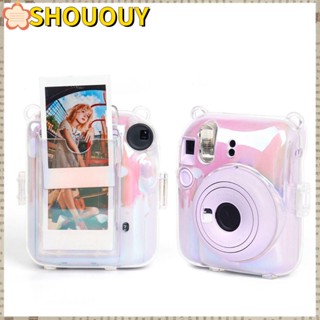 Shououy เคสกระเป๋าใส่กล้อง คุณภาพสูง พร้อมสายคล้องไหล่ ปรับได้ สําหรับ Fujifilm Instax Mini 12