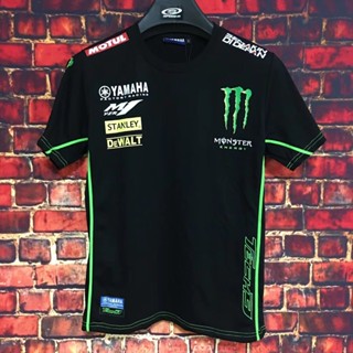 เสื้อยืด ผ้าฝ้าย พิมพ์ลาย Yamaha Monster Energy Moto GP