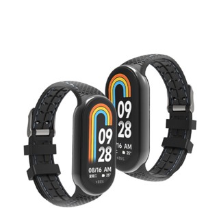 สายนาฬิกาข้อมือซิลิโคน ลายรังผึ้ง แบบเปลี่ยน สําหรับ Xiaomi Mi band 8 7 6 Mi band 3 4 5 Correa