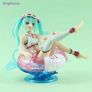 Brightstar ใหม่ ฟิกเกอร์การ์ตูนอนิเมะ Hatsune Miku Kawaii ชุดว่ายน้ํา ห่วงว่ายน้ํา สําหรับเด็กผู้หญิง