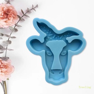 Treeling Bull แม่พิมพ์ซิลิโคนเรซิ่น อีพ็อกซี่ รูปหัวกระทิง สําหรับทํากล่องทรายดูด DIY