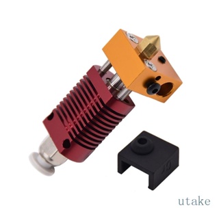 Utakee Mk8 ชุดหัวฉีดเอ็กซ์ทรูเดอร์ บล็อกความร้อน อะลูมิเนียม อุปกรณ์เสริม สําหรับเครื่องพิมพ์ 3D Ender-3