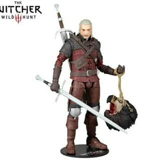 ใหม่ ฟิกเกอร์หมาป่า สีขาว Mcfarland Wizard 3 Geralt 23 ซม. N9ZY