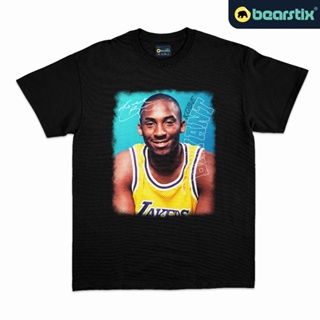 เสื้อยืดแขนสั้นคอกลมเสื้อยืด ลาย Shinzo Kobe Bryant Kaos Lakers Baju NBA สีดําCotton 100%  [S-5XL]