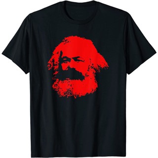 [COD]เสื้อยืดลําลอง ผ้าฝ้าย 100% แขนสั้น คอกลม พิมพ์ลาย Karl Marx Communist Socialism สําหรับผู้ชายS-5XL