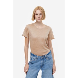 H&amp;M  Woman Linen jersey T-shirt 1160659_1