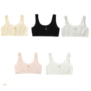 Han วัยรุ่น สาว ฝึกอบรม ชุดชั้นใน กระต่ายน่ารัก พิมพ์ ยาง สองชั้น ชุดชั้นใน Bralette