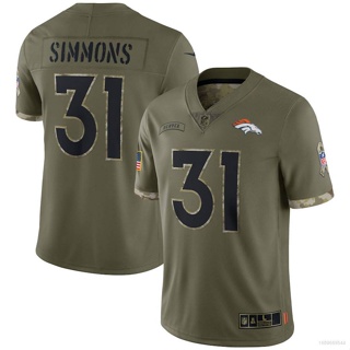เสื้อกีฬาแขนสั้น ลายทีมชาติฟุตบอล NFL Denver Broncos Jersey Simmons 2023