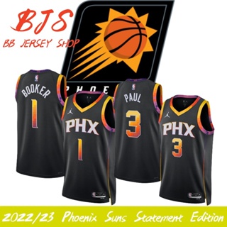 【BJS �� เสื้อกีฬาแขนสั้น ลายทีมฟินิกซ์ Suns เบอร์ 2022 23 หนังสือบาสเก็ตบอล 1Devin Booker