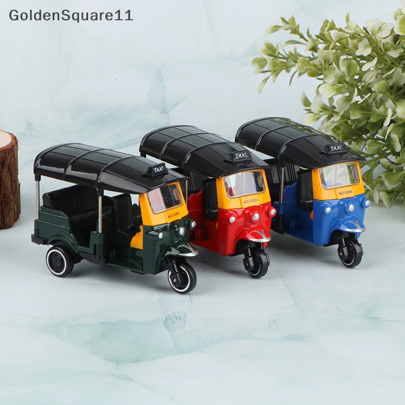 Gd Alloy Tricycle Retro จําลองสามล้อของเล่นโมเดลรถจักรยานยนต์ GoldenSquare - รูปที่ 6