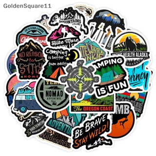 Goldensquare สติกเกอร์ กันน้ํา ลายทิวทัศน์ ตั้งแคมป์ ผจญภัย ปีนเขา กลางแจ้ง 50 ชิ้น