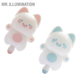 MR.ILLUMINATION Cat Night Light Multicolor Silicone Soft 3 ระดับความสว่างข้างเตียงโคมไฟกลางคืนสำหรับห้องนอนเด็ก