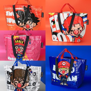 shopping bag กระเป๋า ผ้า Pvc ลายการ์ตูน ยุค90 แข็งแรง ทนทาน